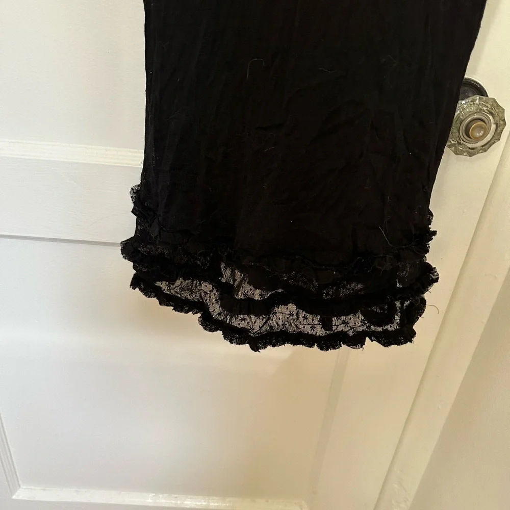 Betsey Johnson Black Dress with Floral Strap vintage - Picture 2 of 6